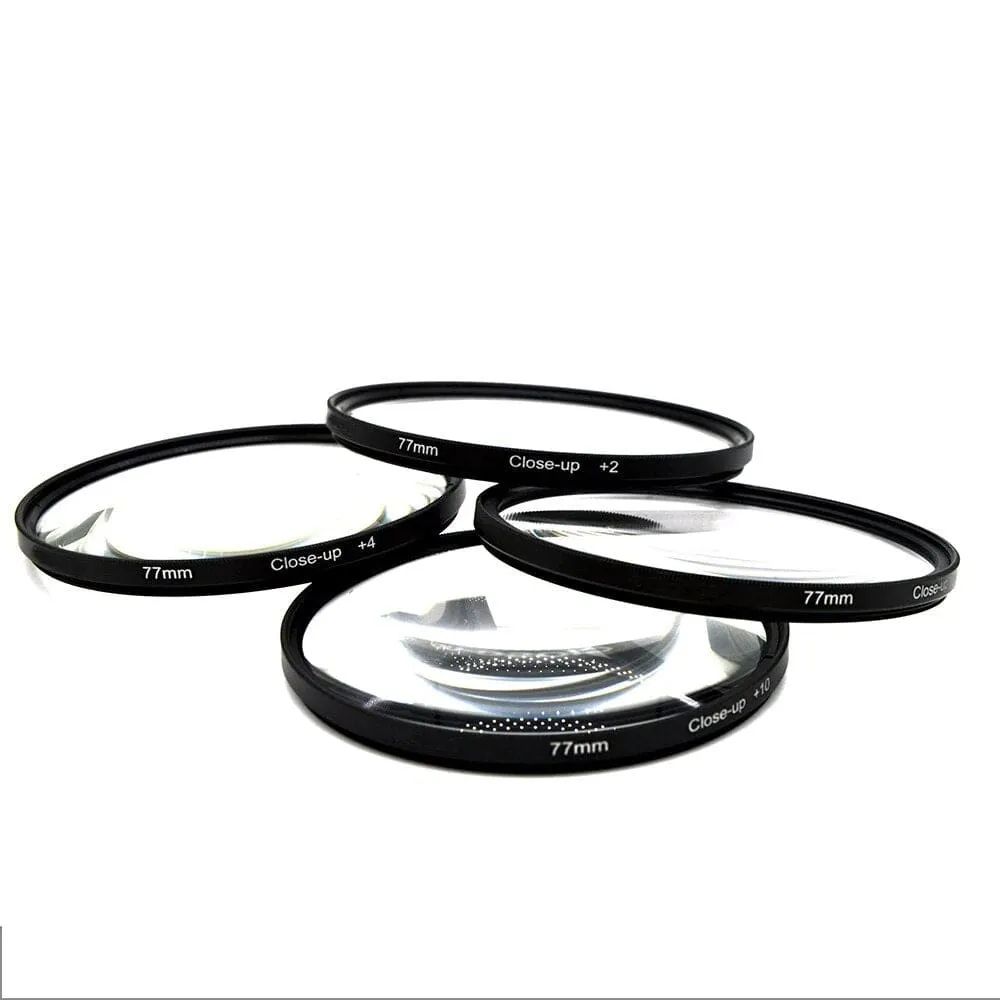  1  2  4  10 Close-up Lens Macro Filter Set with Pouch for 37mm 40.5mm 43mm 52mm 58mm 67mm 72mm 77mm 82mm Dslr Camera Lens