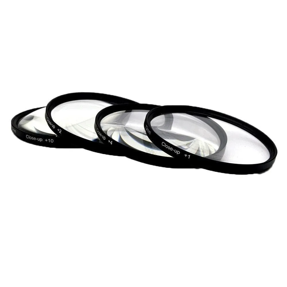  1  2  4  10 Close-up Lens Macro Filter Set with Pouch for 37mm 40.5mm 43mm 52mm 58mm 67mm 72mm 77mm 82mm Dslr Camera Lens