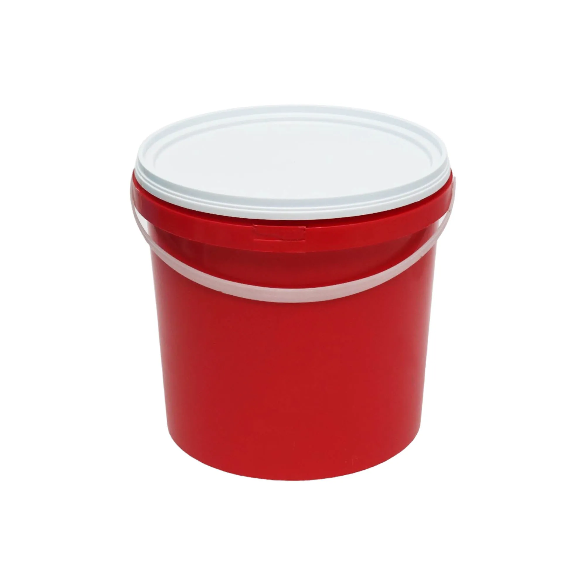 10L Plastic Bucket with White Lid