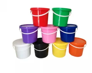 10L Plastic Bucket with White Lid