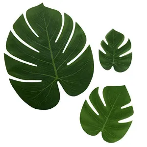 144 Artificial Palm Leaves For Party Table Decoration, Imitation Tropical Leaf