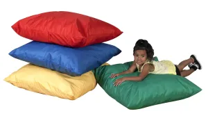 27" Cozy Floor Pillows – Primary Set of 4