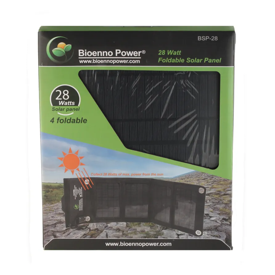 28 Watt Foldable Solar Panel for Charging Power Packs (BSP-28)