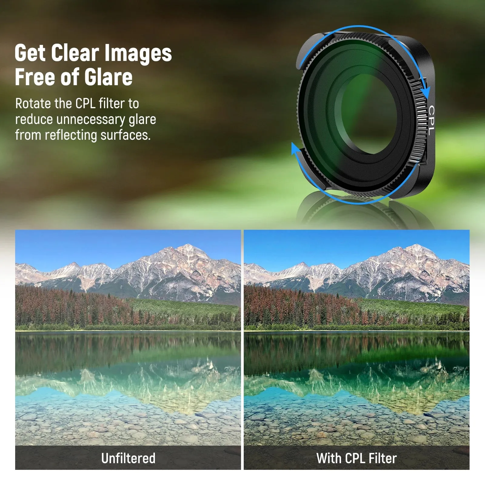 4 Pack Nd Filter Set for Gopro Hero 11/10/9 Nd8 Nd16 Nd32 Cpl Multi Coated Hd Slim