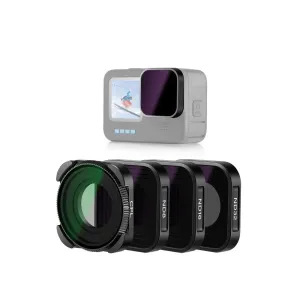 4 Pack Nd Filter Set for Gopro Hero 11/10/9 Nd8 Nd16 Nd32 Cpl Multi Coated Hd Slim