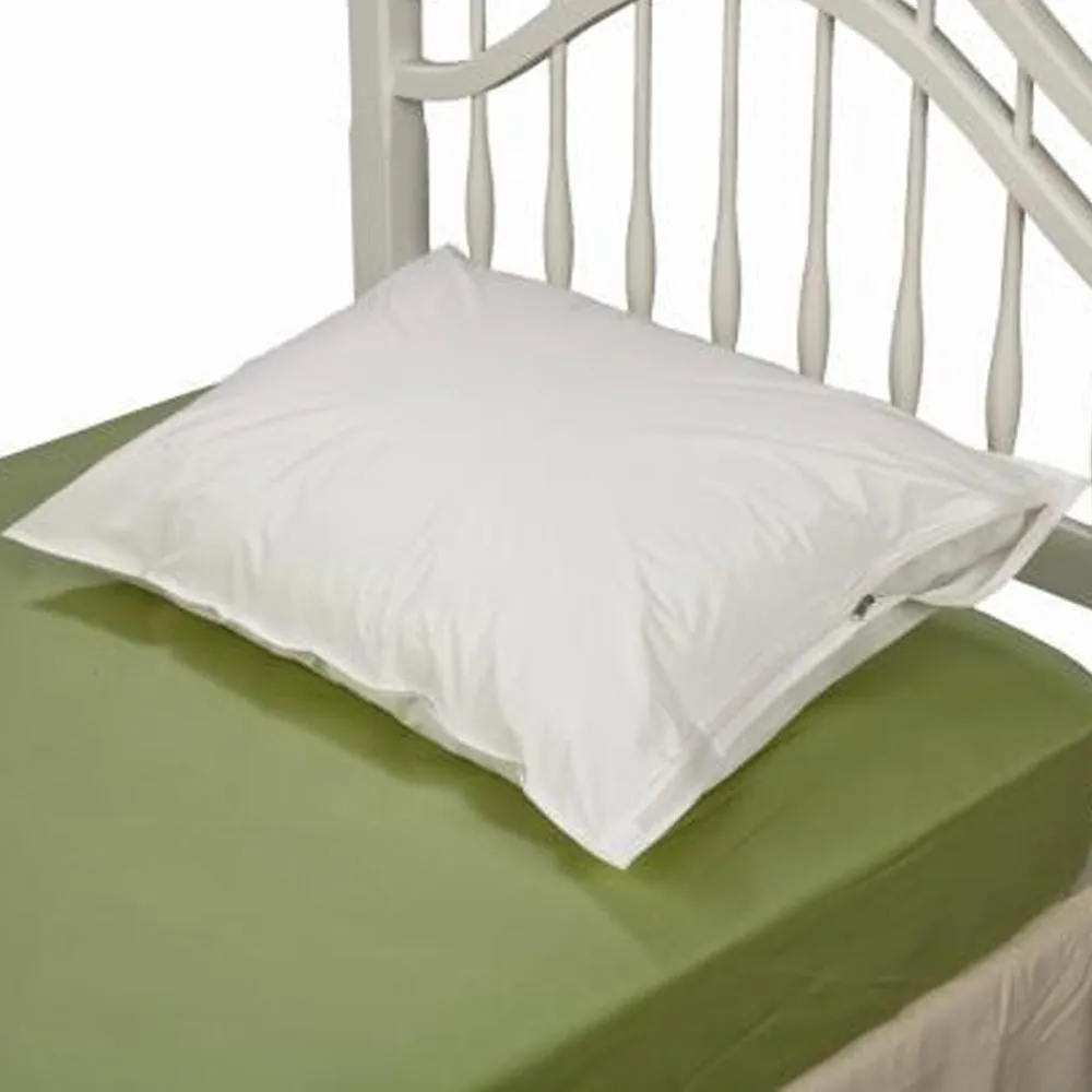4PC Premium Fabric Zippered Pillow Cover Deluxe Luxurious Bed Bug Protector Case