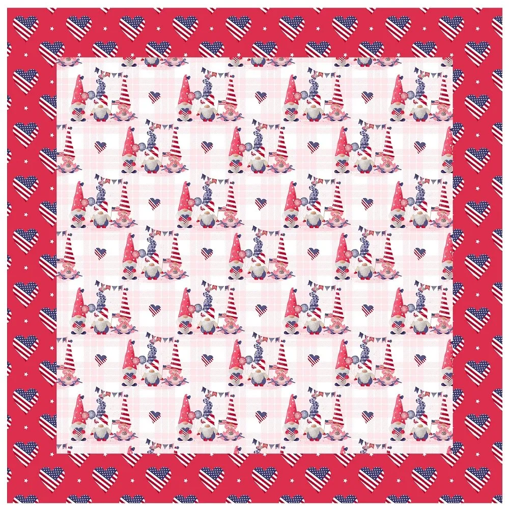 4th of July Gnomes Pillow Panels