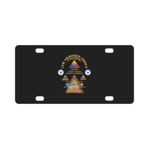 5th Armored Group - Camp Claiborne, LA w Fire - w 758, 761, 784th Tank Bn SSI w DUI - AM SVC X 300 Classic License Plate