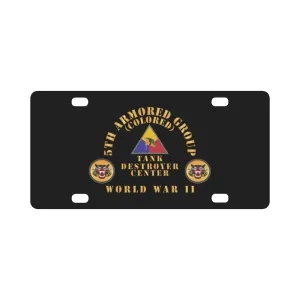 5th Armored Group (Colored) - Camp Hood, TX - Tank Destroyer Center - SSI - DUI X 300 Classic License Plate