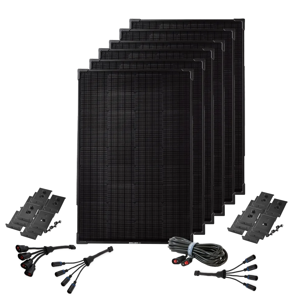 (6) Boulder 100 Solar Panel Mountable Bundle