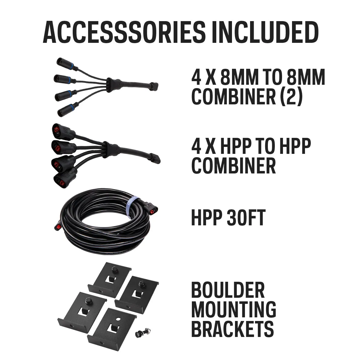 (6) Boulder 100 Solar Panel Mountable Bundle