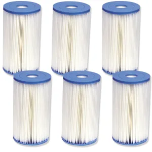 6 Pack Intex Type B Filter Cartridge for Above Ground Swimming Pool Pumps