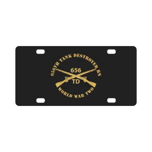 656th Tank Destroyer Battalion w Br - WWII X 300 Classic License Plate