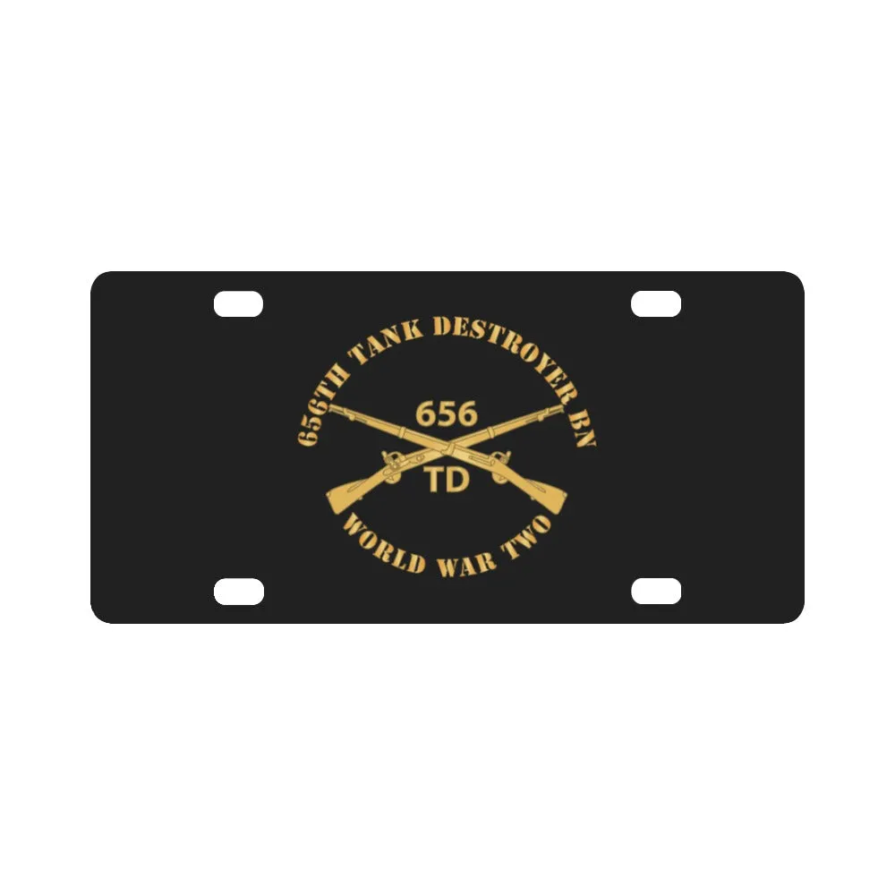 656th Tank Destroyer Battalion w Br - WWII X 300 Classic License Plate