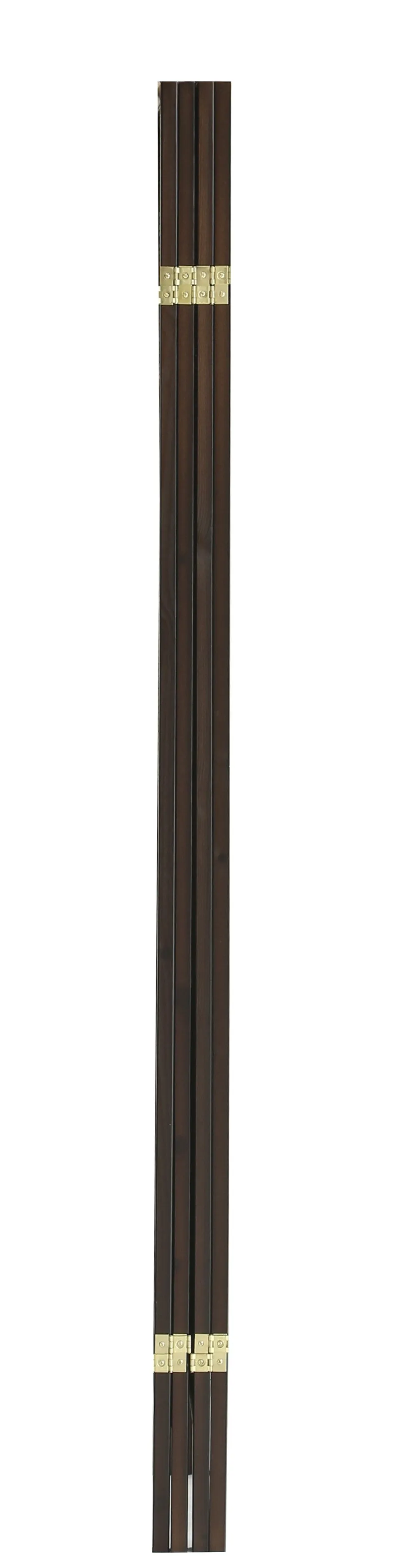 AFT-Woven Wooden Room Divider and Folding Privacy Screen 4 Panel Foldable 2228-4 Walnut