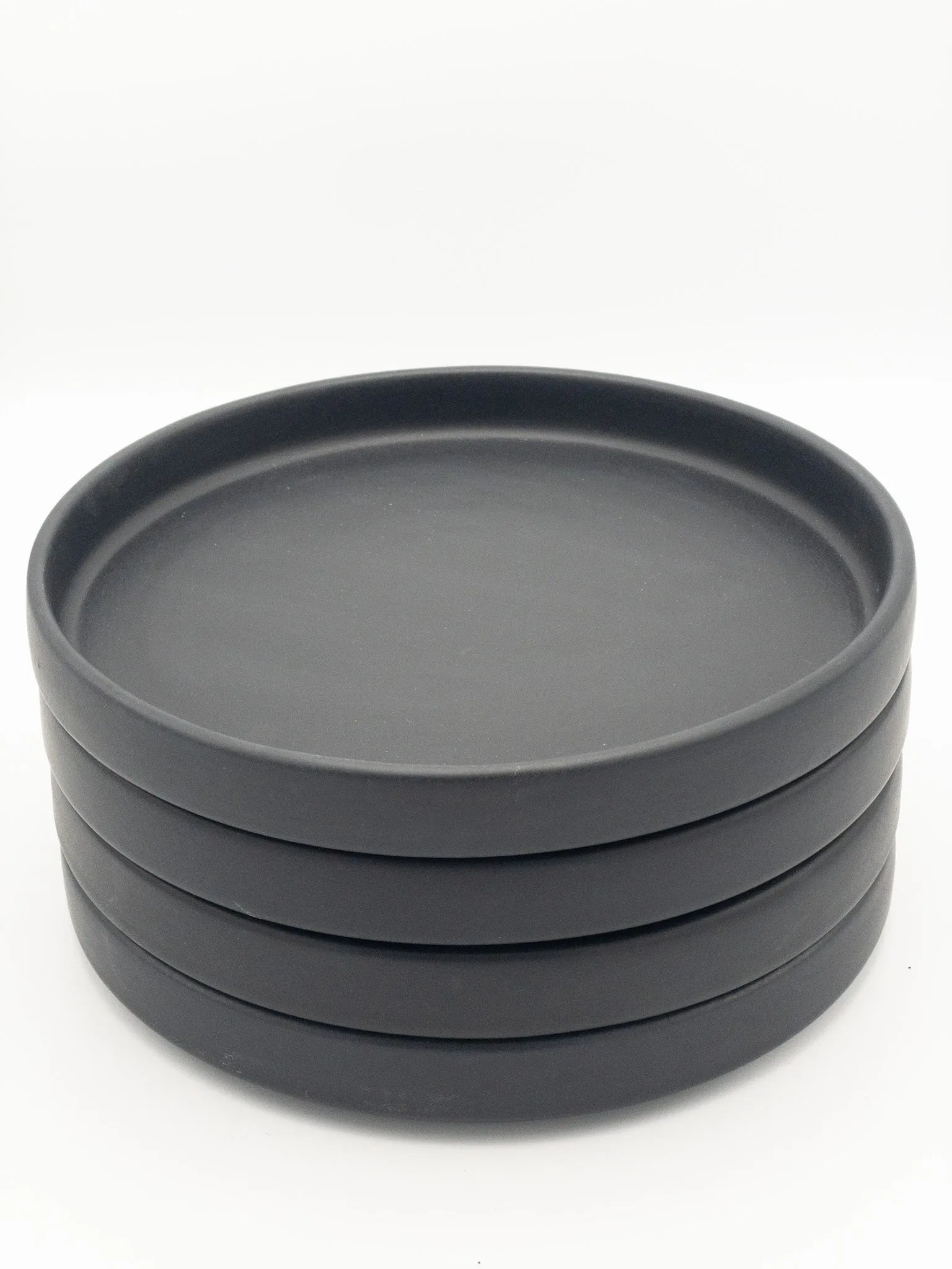 American Modern Dinner Plate Set - Set of 4 - Matte Black