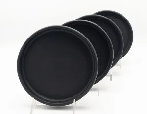 American Modern Dinner Plate Set - Set of 4 - Matte Black