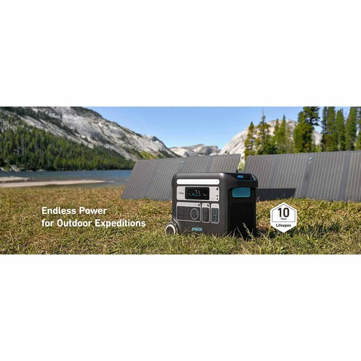 Anker Solar Generator 767 - PowerHouse 2048Wh with 2 x 100W Solar Panels