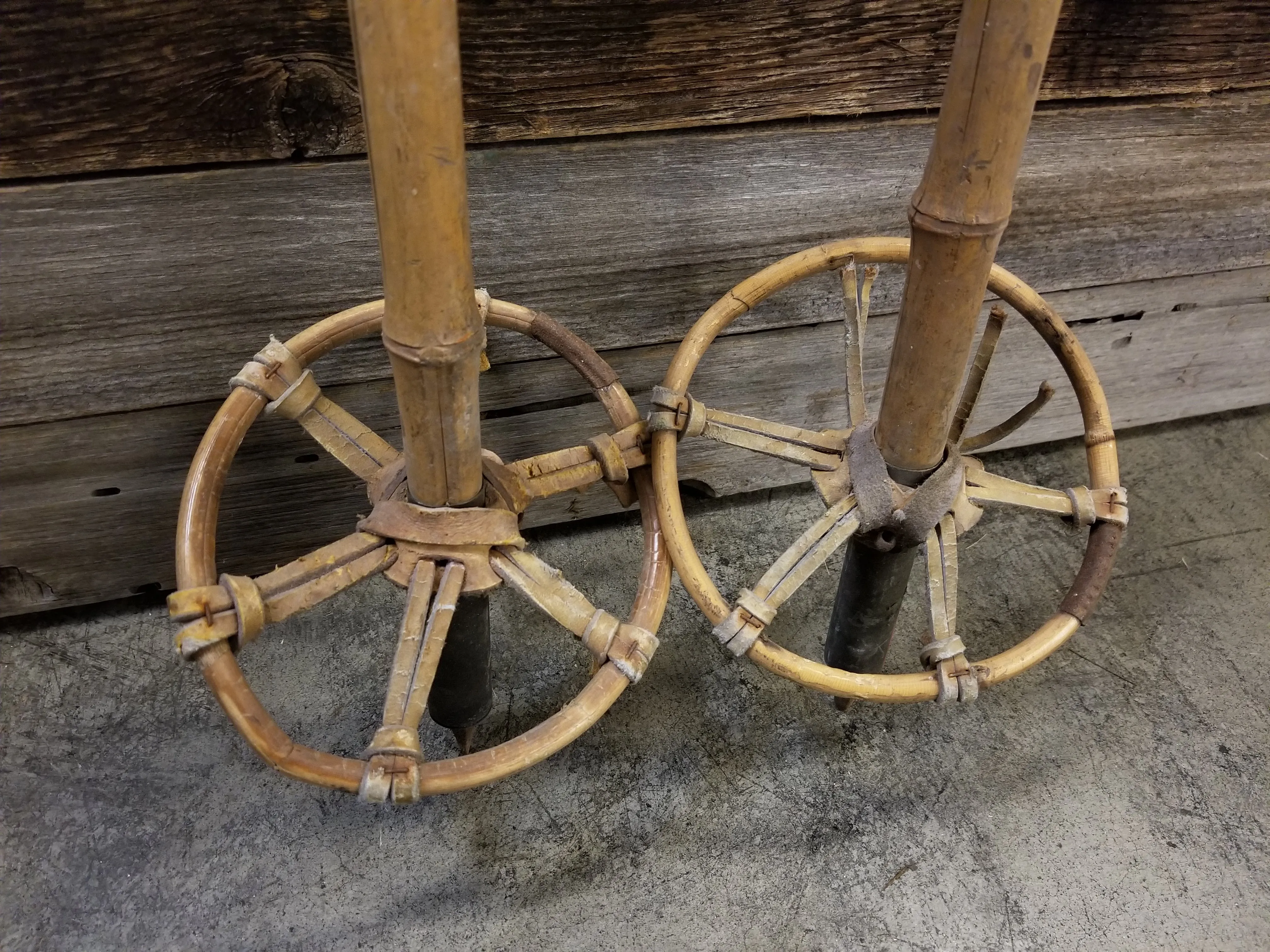 Antique Wooden Ski Poles