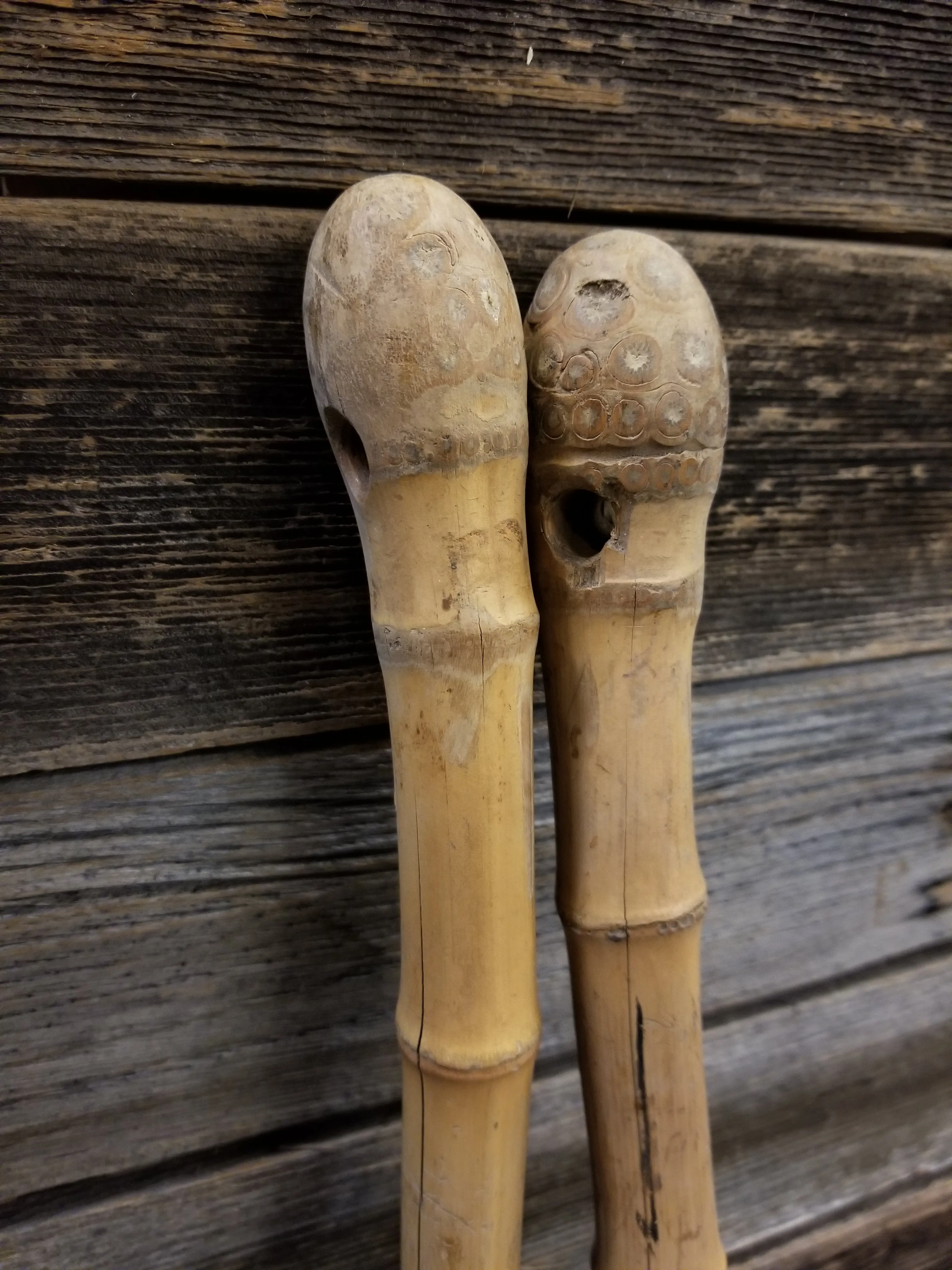 Antique Wooden Ski Poles