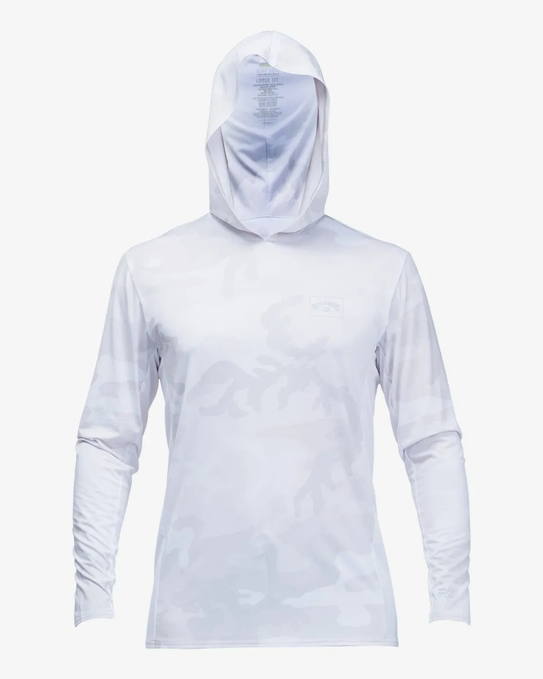 Arch Mesh Hooded Upf 50  Long Sleeve Rashguard - White Camo