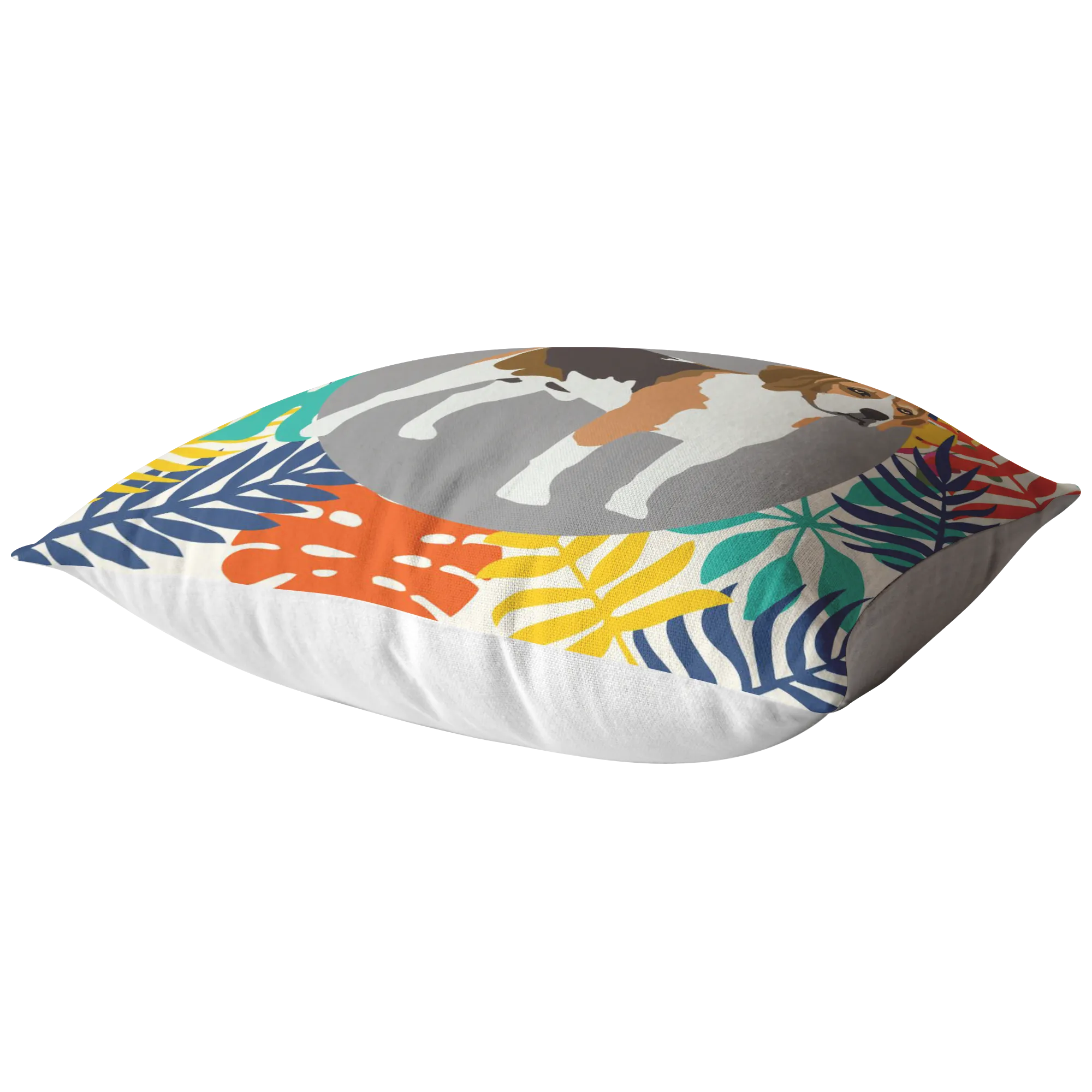 Beagle #1 Colorful Leaves Pillow
