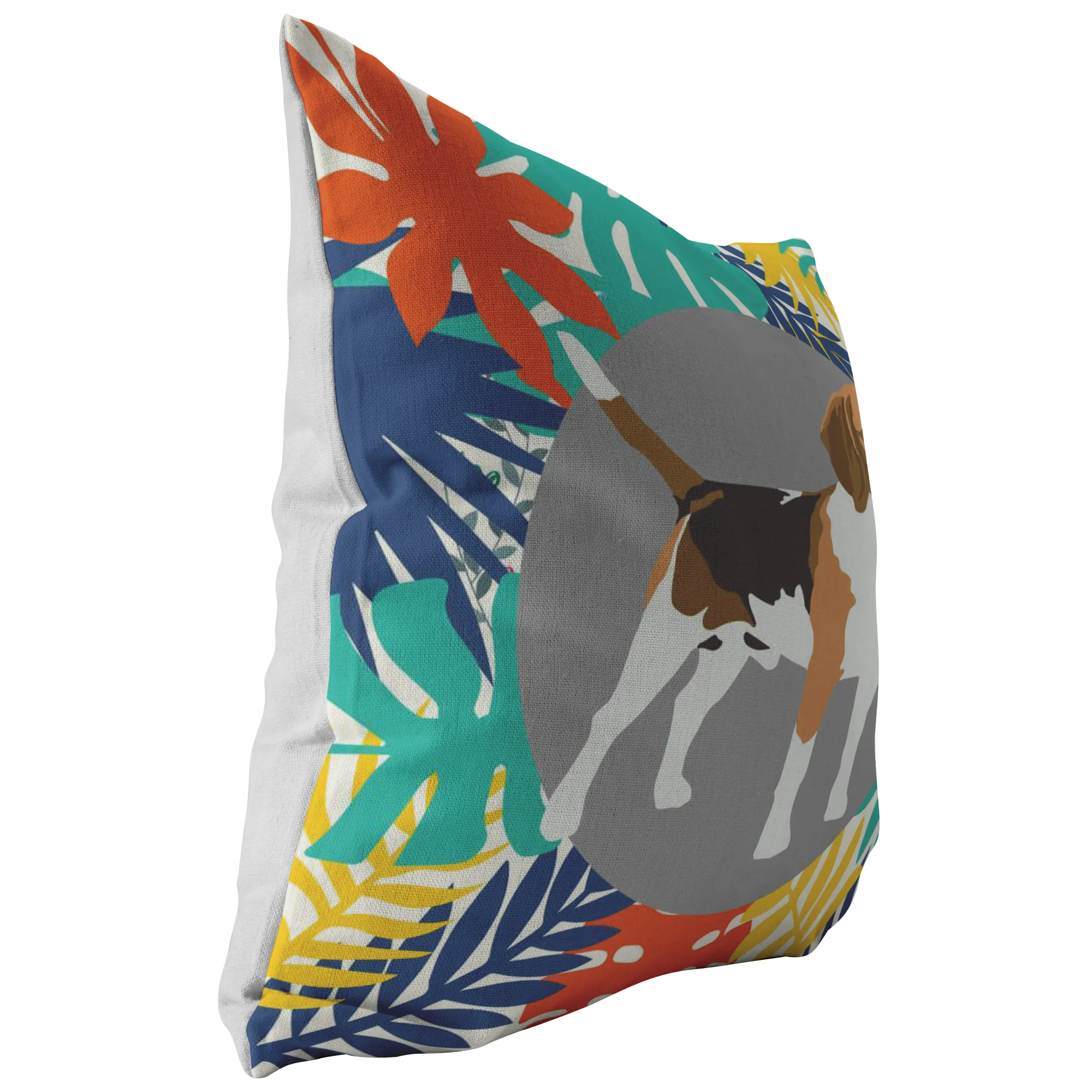 Beagle #1 Colorful Leaves Pillow