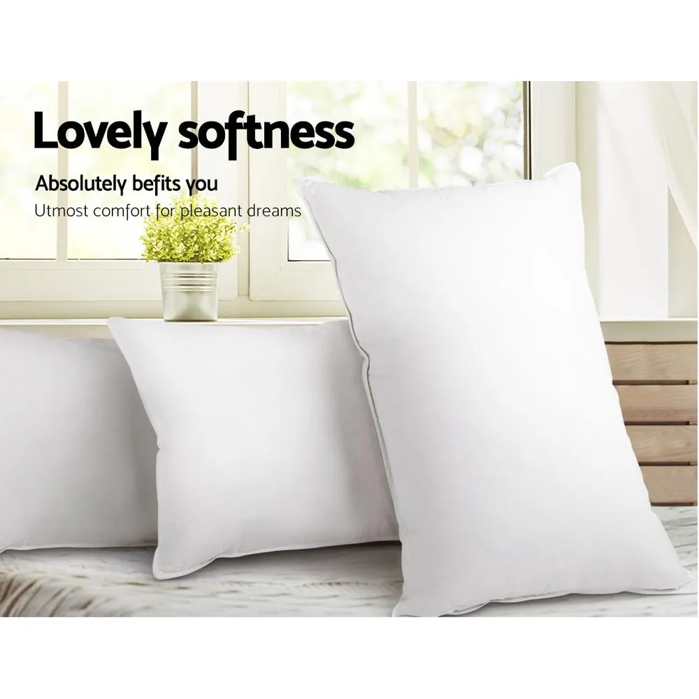 Bedding King Size 4 Pack Bed Pillow Medium*2 Firm*2 Microfibre Fiiling