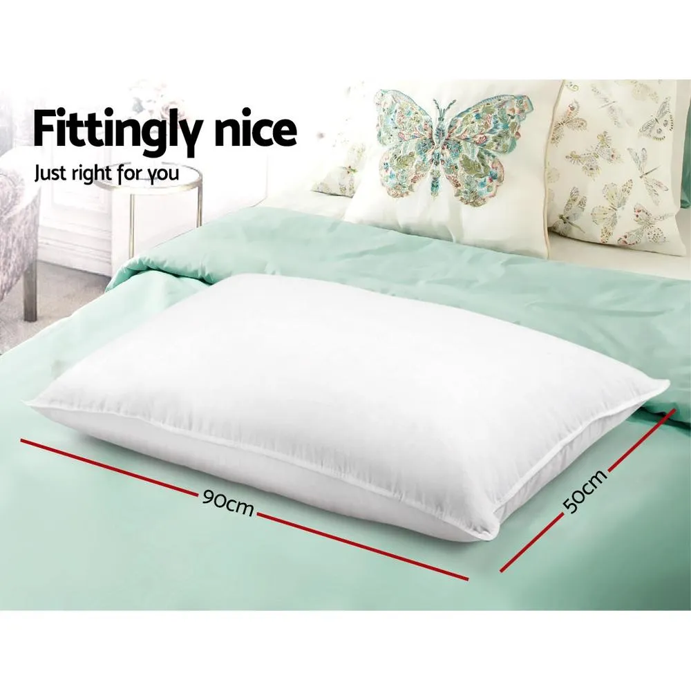 Bedding King Size 4 Pack Bed Pillow Medium*2 Firm*2 Microfibre Fiiling
