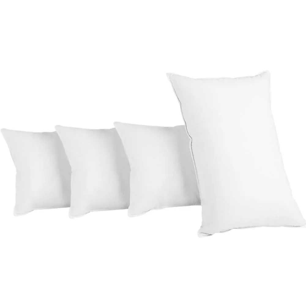 Bedding King Size 4 Pack Bed Pillow Medium*2 Firm*2 Microfibre Fiiling