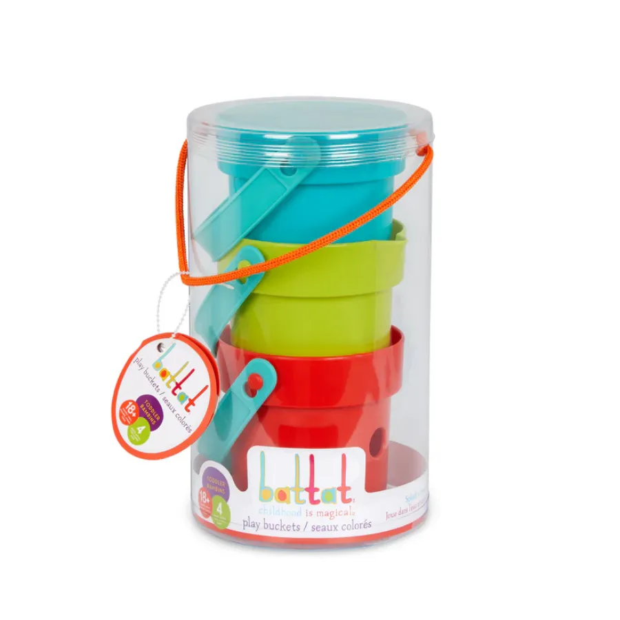 B.Toys 3 Colorful Play Buckets BT2716Z