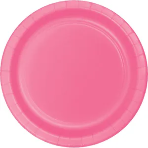 Bulk Candy Pink Value Friendly 8.75 inch Paper Dinner Plates (96 per Case)