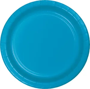 Bulk Turquoise Sturdy Style Paper Banquet Plates 10.25 inch (240 per Case)