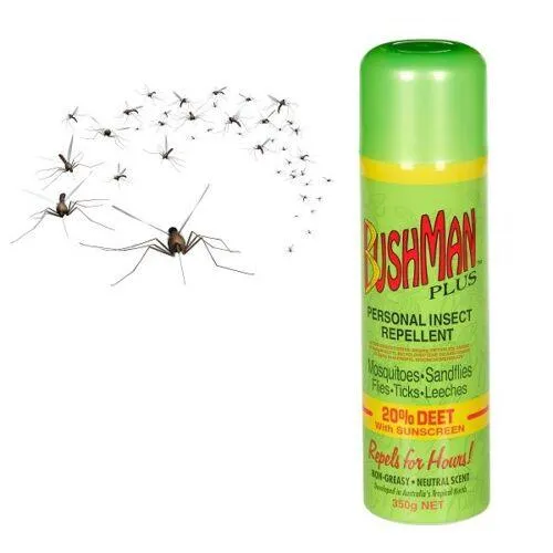 Bushman 'Plus' Aerosol - 20% Deet with Sunscreen (350g)
