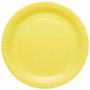 Buttercup Yellow Large Paper Party Plates x 8