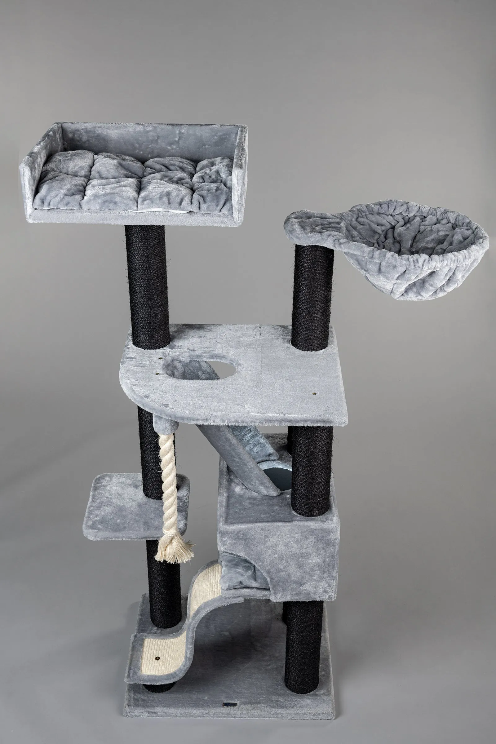 Cat Mansion Blackline Light Grey