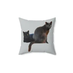 Cats 'SIfnos Sisters' Spun Polyester Throw Pillow