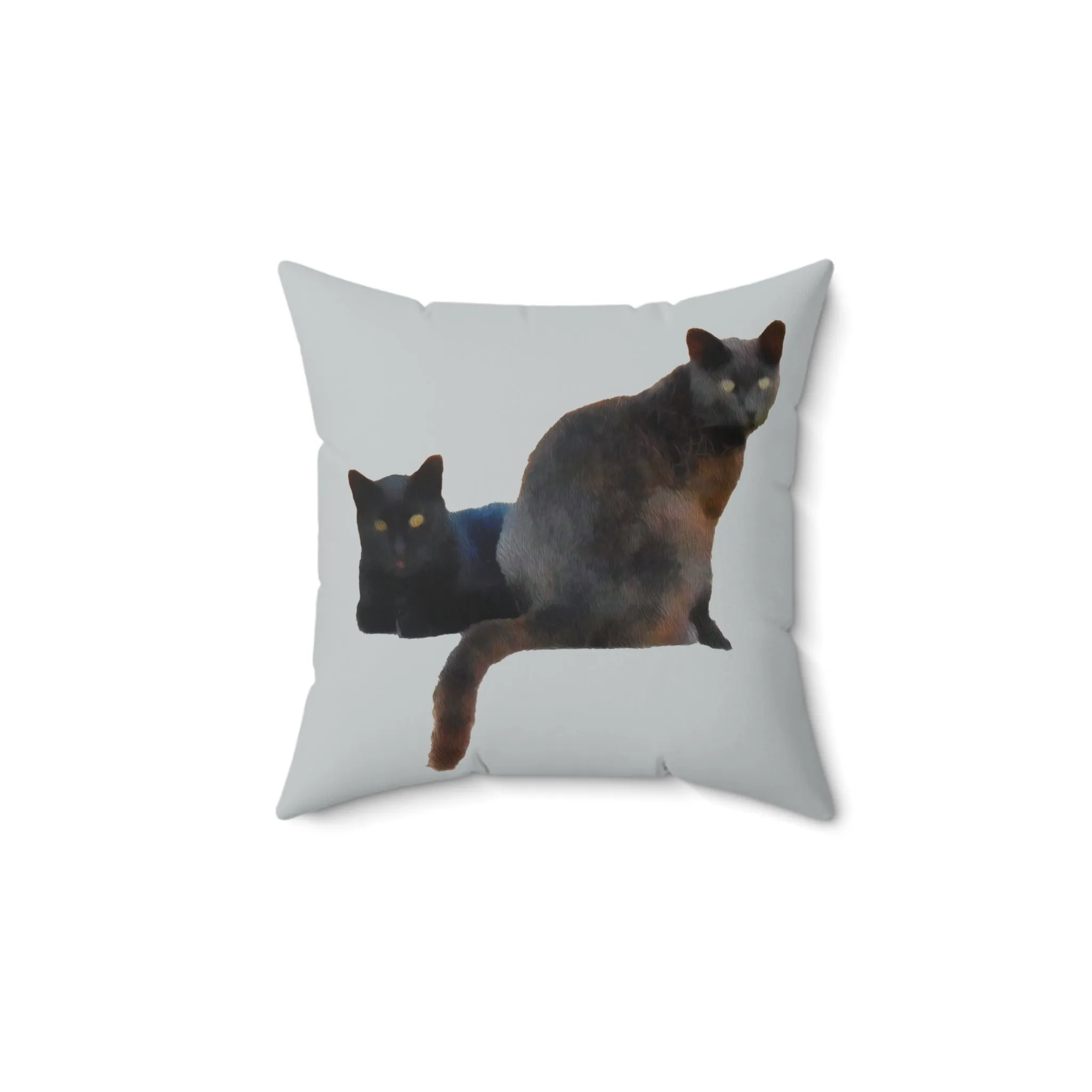 Cats 'SIfnos Sisters' Spun Polyester Throw Pillow