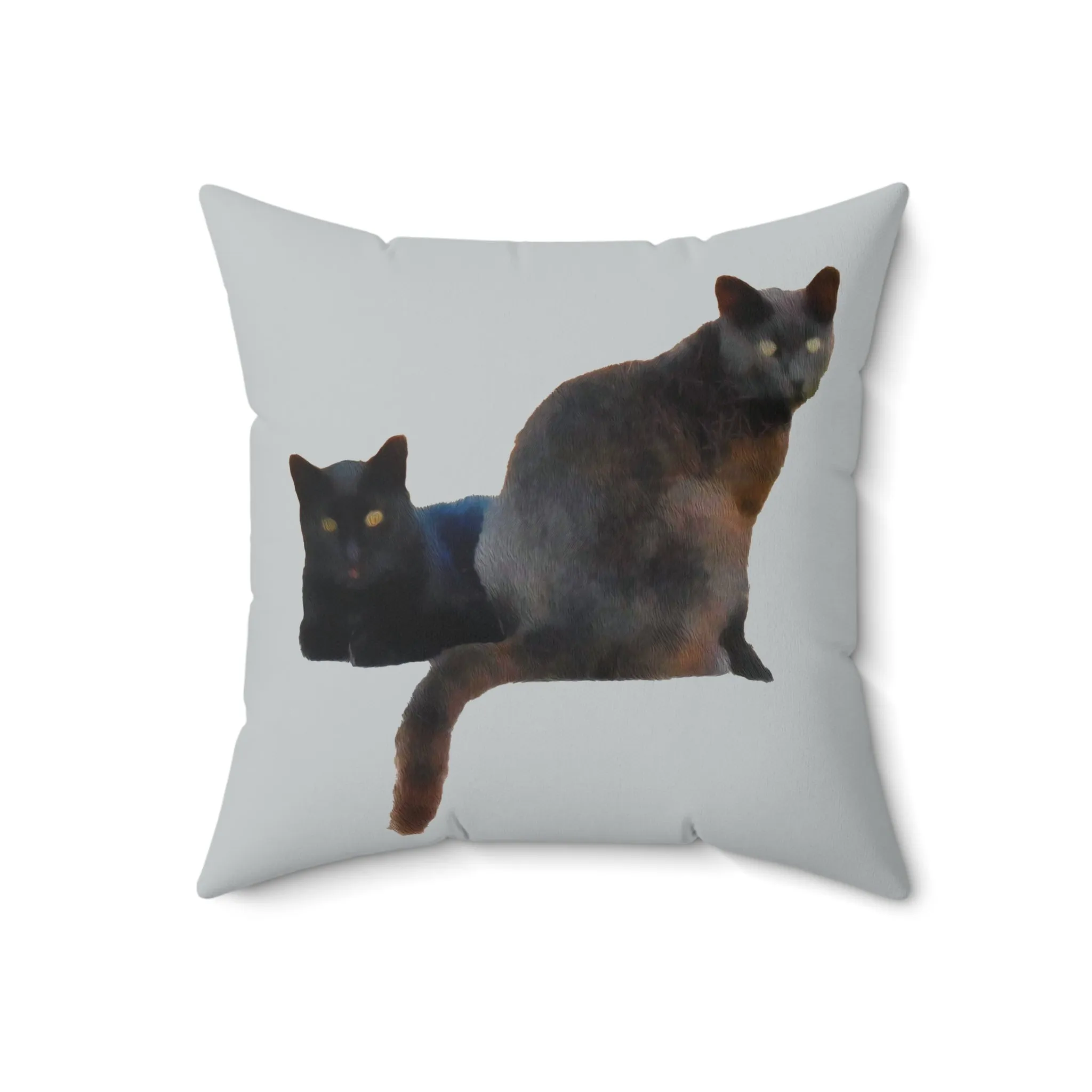 Cats 'SIfnos Sisters' Spun Polyester Throw Pillow