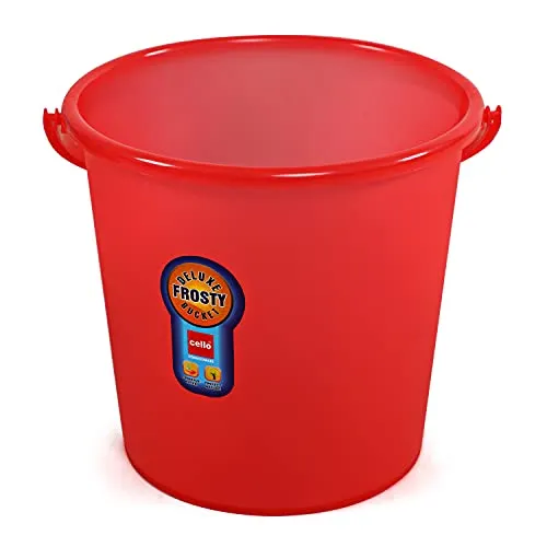 Cello Plastic Frosty Deluxe Bucket, 16 litres, Red