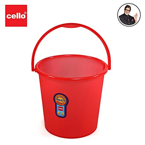 Cello Plastic Frosty Deluxe Bucket, 16 litres, Red