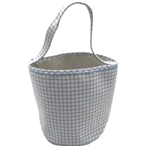 Cornflower Bucket w/ Light Blue Ric Rac