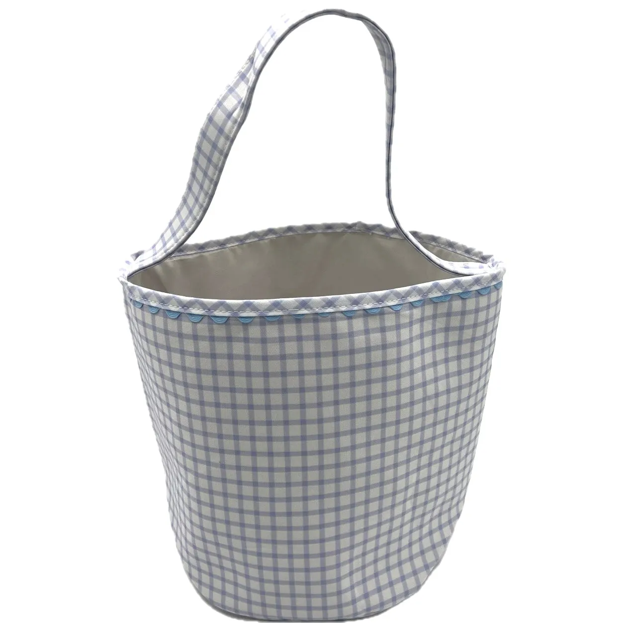 Cornflower Bucket w/ Light Blue Ric Rac