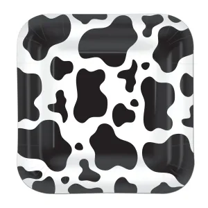 Cow Print Plates 23cm 8pk