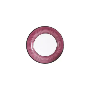 Dessert Plate Set - Set of 4 - White & Purple | Spree Pattern