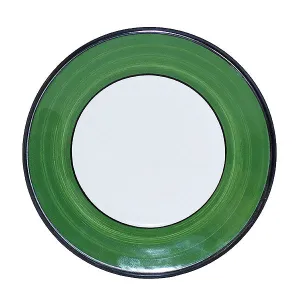 Dessert Plate - White & Green | Holiday Spree Pattern