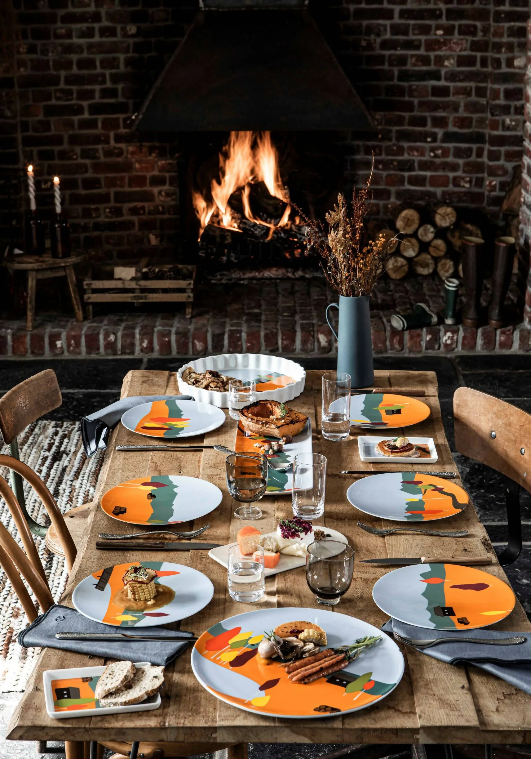 DESTINATION FORET - Set of 6 dinner plates by Degrenne