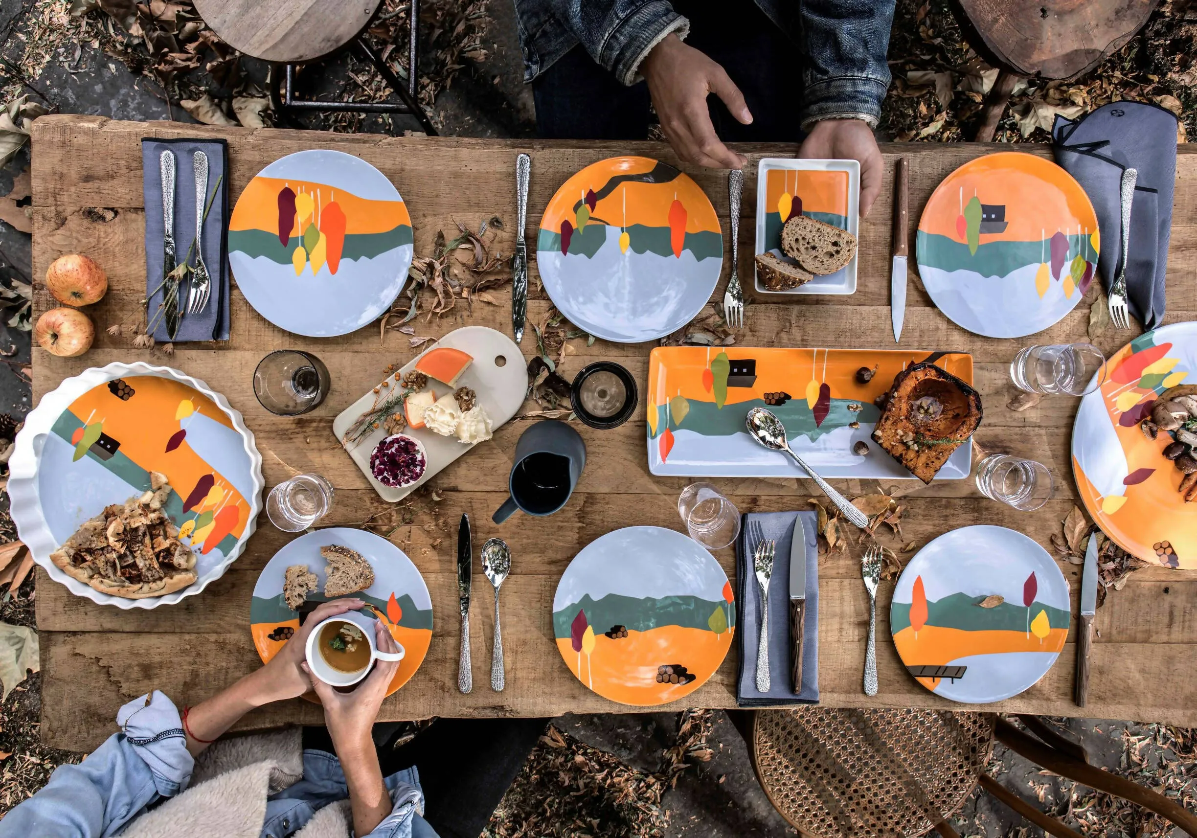 DESTINATION FORET - Set of 6 dinner plates by Degrenne