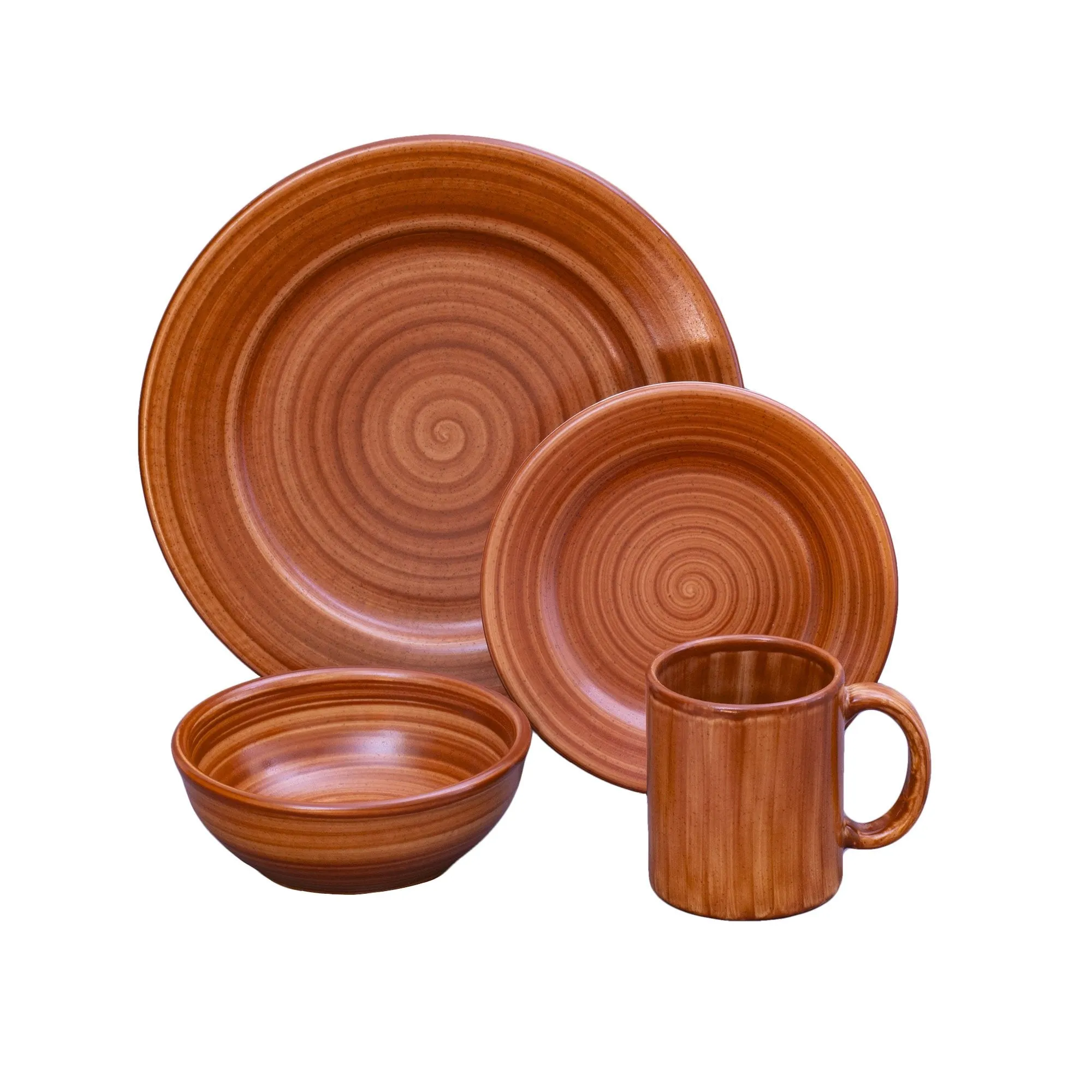 Dinnerware Set - 16 piece -Brown | Brownstone