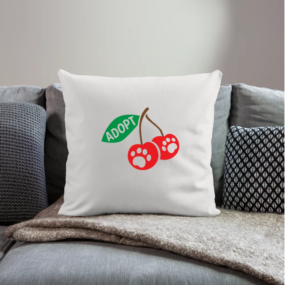 Door County Cherries Throw Pillow Cover 18" x 18"�